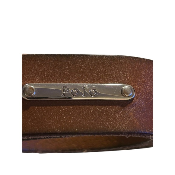 Polo Ralph Lauren Women’s Brown Leather Roller Buckle Belt Size 32/80 - Picture 3 of 7